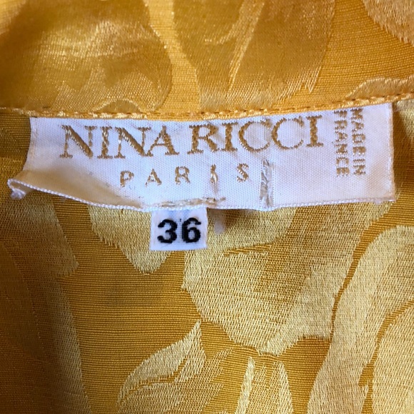 🎉HP🎉Nina Ricci vintage gold blouse - Picture 5 of 7